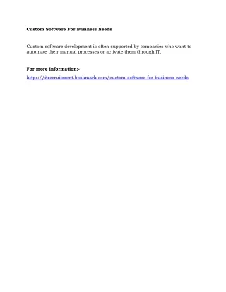 custom software for business needs