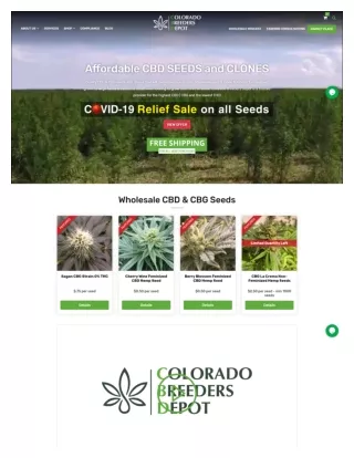 Colorado Breeders Depot: Wholesale CBD Seeds | Hemp ...