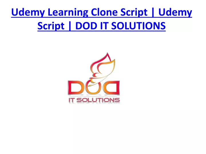 udemy learning clone script udemy script dod it solutions