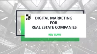 Digital marketing for real estate business |  KRV guru