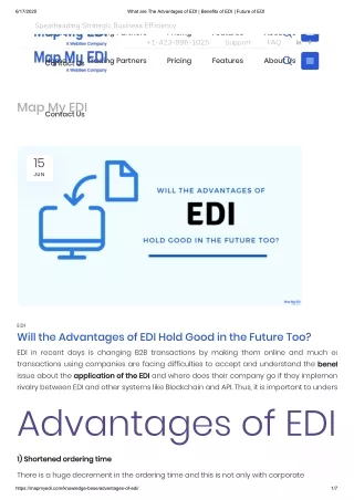 Advantages of EDI