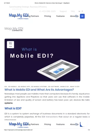 What is mobile EDI?