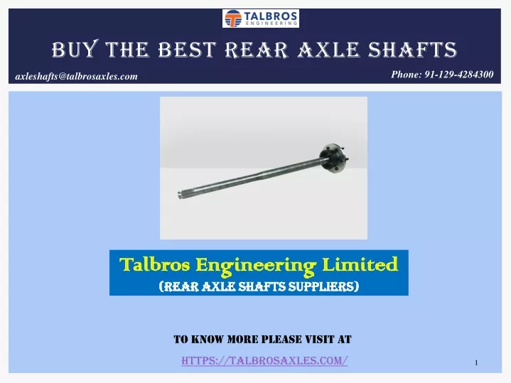 buy the best rear axle shafts