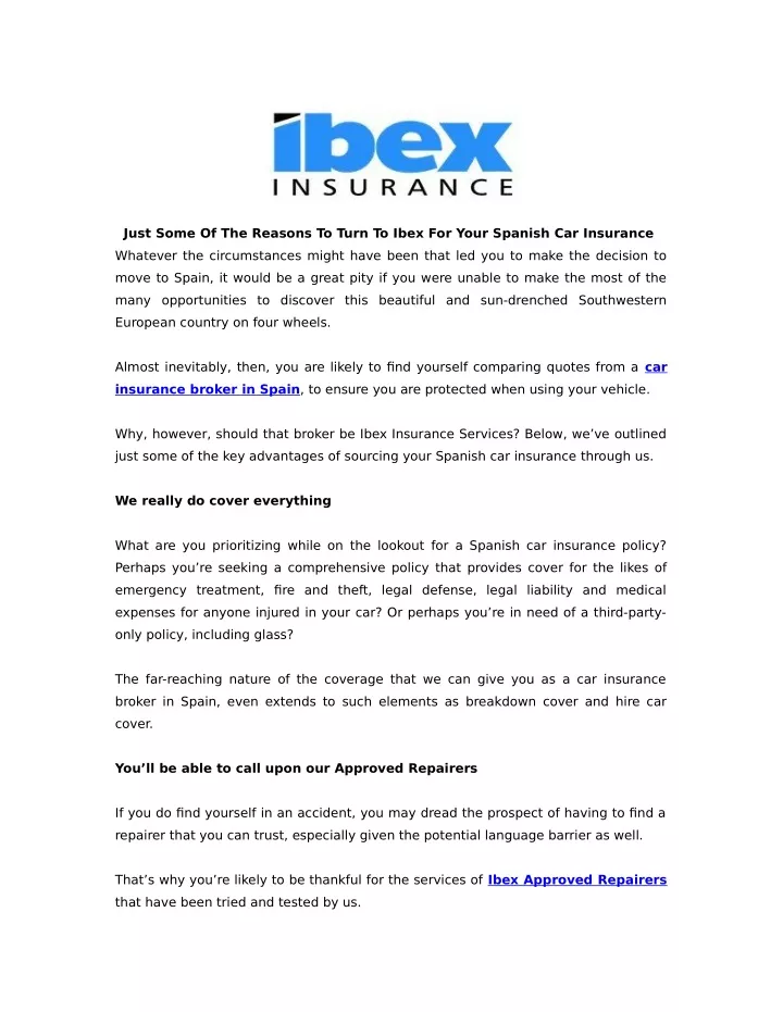 just some of the reasons to turn to ibex for your