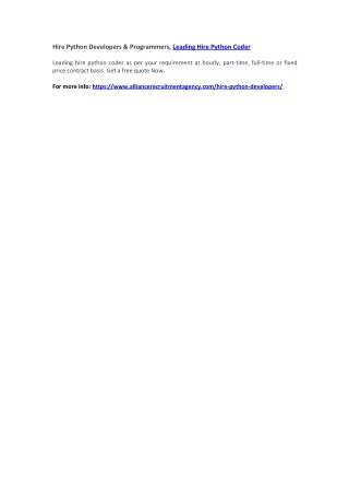hire python developers programmers leading hire