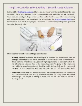 things to consider before adding a second storey