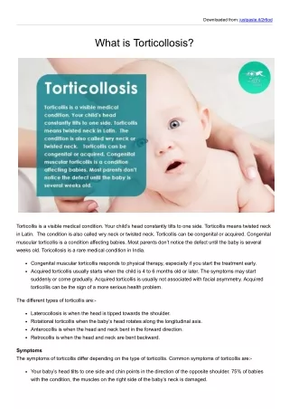 What is Torticollosis?