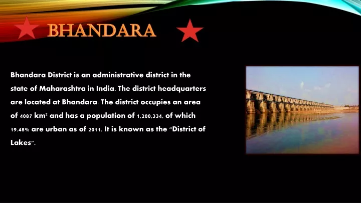 bhandara district is an administrative district