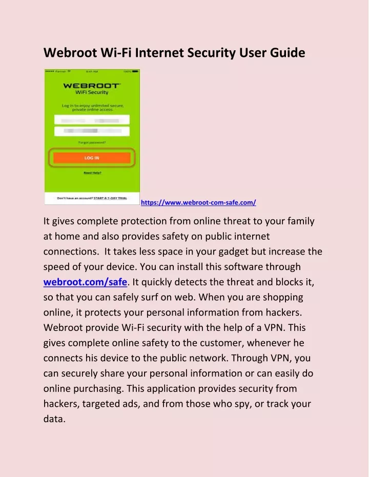 webroot wi fi internet security user guide