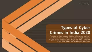Types of Cyber Crimes in India 2020 | Gaurav Upadhyay IPS