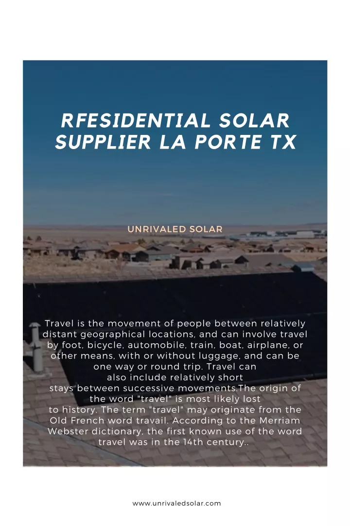rfesidential solar supplier la porte tx