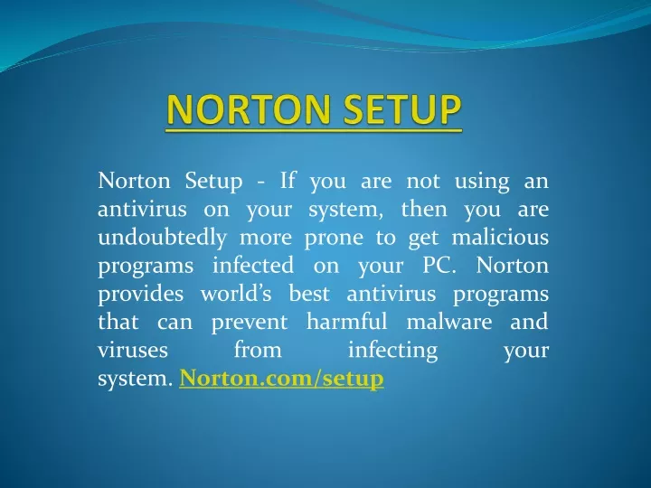 norton setup