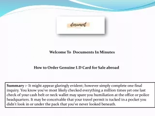 welcome to documents in minutes