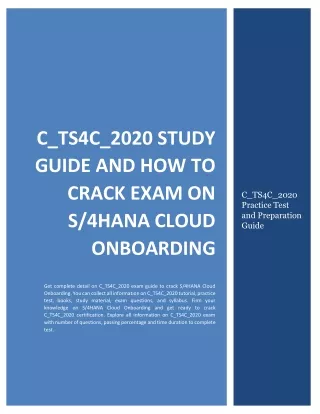 c ts4c 2020 study guide and how to crack exam