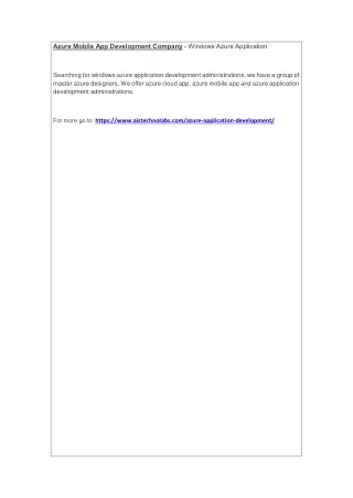 azure mobile app development company windows