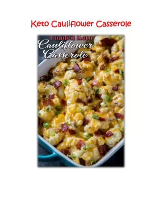 keto cauliflower casserole keto cauliflower