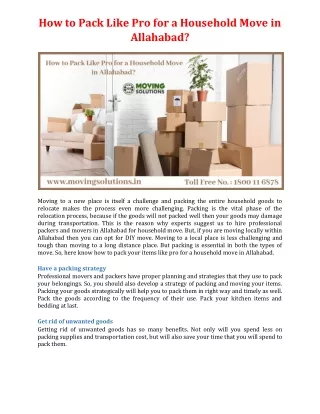 how to pack like pro for a household move