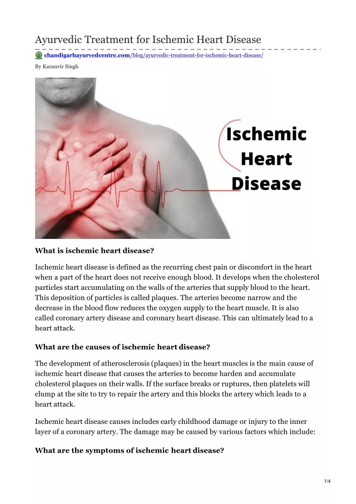 ayurvedic treatment for ischemic heart disease