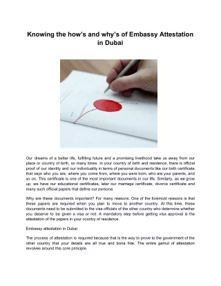 knowing the how s and why s of embassy