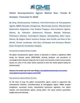 global neuroprotective agents market size trends