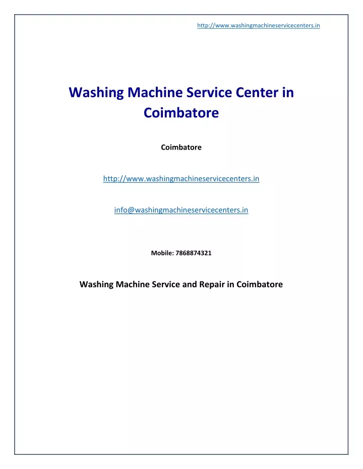 http www washingmachineservicecenters in