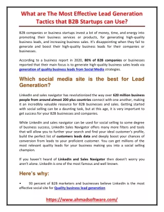 what are the most effective lead generation
