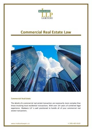 Commercial Real Estate Law