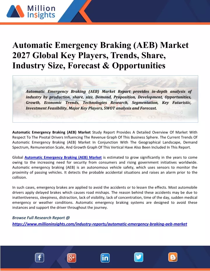 automatic emergency braking aeb market 2027