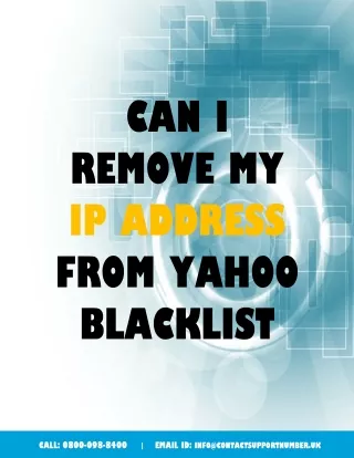 Can I Remove My IP Address from Yahoo Blacklist