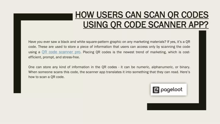 how users can scan qr codes using qr code scanner app