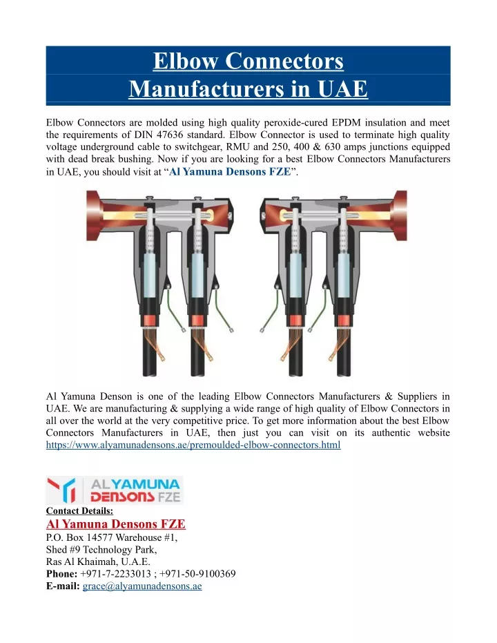 elbow connectors manufacturers in uae