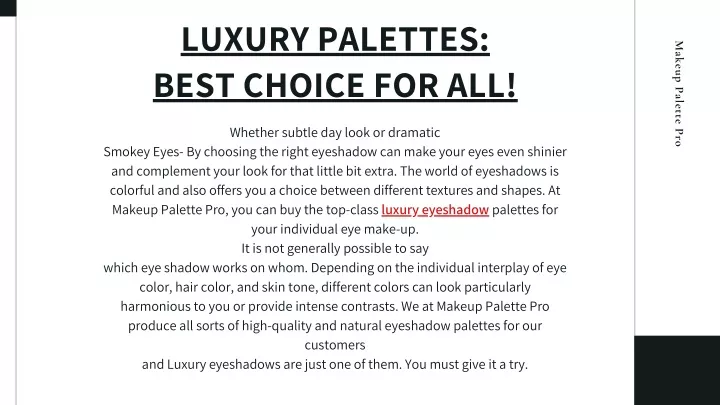 luxury palettes best choice for all