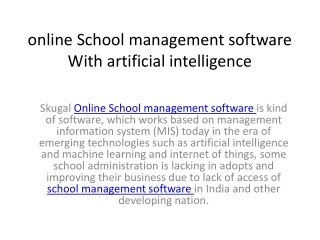 online school management software with artificial intelligence