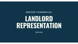 Landlord Representation - Berger Commercial