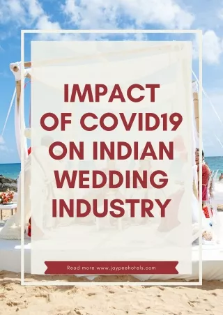 Impact of COVID19 on Indian Wedding Industry