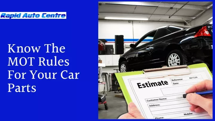 know the mot rules for your car parts
