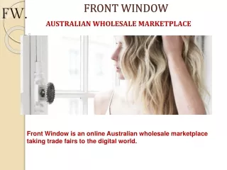 Online Australian wholesale marketplace | Front Window