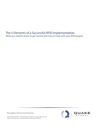 the 5 elements of a successful rfid