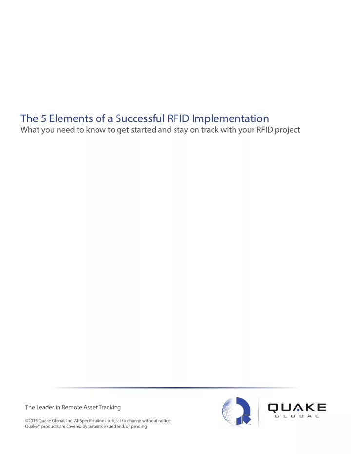 the 5 elements of a successful rfid