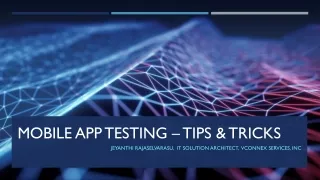 Mobile APP Testing – TIPS & TRICKS