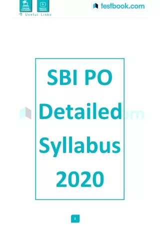 SBI PO Syllabus 2020 – Check Detailed Syllabus with Preparation Notes!