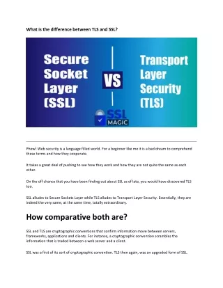 What is the difference between TLS and SSL?