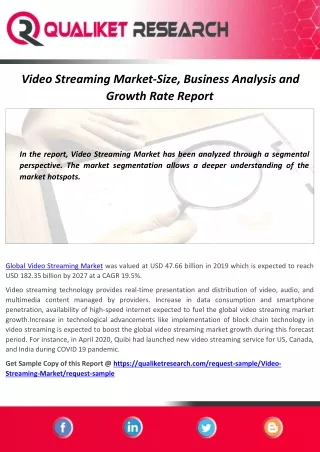 video streaming market size business analysis