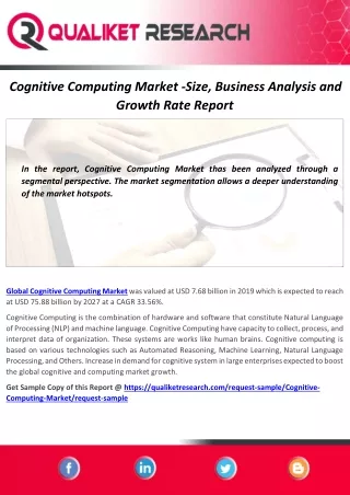 cognitive computing market size business analysis