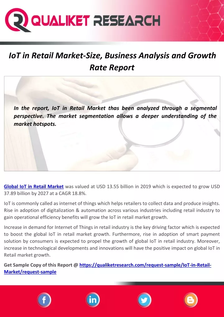 iot in retail market size business analysis