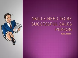Skills Need To Be Successful Sales  person