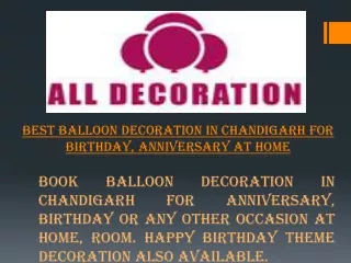 Best Balloon Decoration in Chandigarh