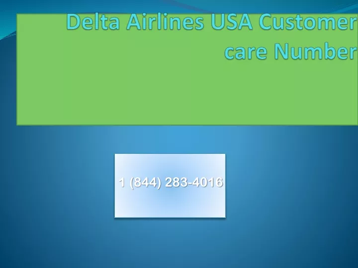 delta airlines usa customer care number