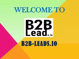 Buy A Verified Mailing Lists with B2b-leads.io