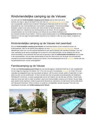 kindvriendelijke camping op de veluwe